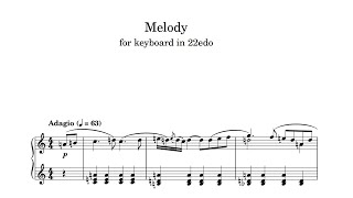 Melody for microtonal keyboard in 22edo [upl. by Hefter]