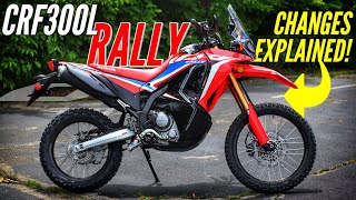 New 2023 Honda CRF300L RALLY Changes Explained [upl. by Sandeep242]