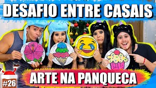 ARTE NA PANQUECA CHALLENGE  DESAFIO ENTRE CASAIS  Blog das irmãs [upl. by Sherlocke934]