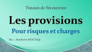 la provision pour risques et charges [upl. by Derag]