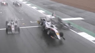 British F4 2024  Silverstone Race 2  Big Start Crash [upl. by Rida]