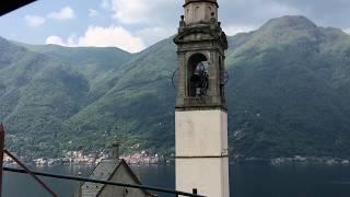 Church bells ringing in Nesso on Lake Como Italy [upl. by Mari876]