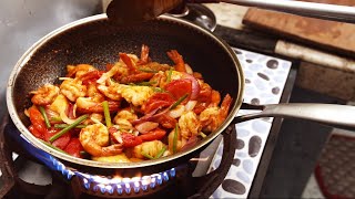 Sweet And Sour Shrimp With Fresh Pineapple  QUICK EASY AND SIMPLE SHRIMP RECIPE [upl. by Willie778]