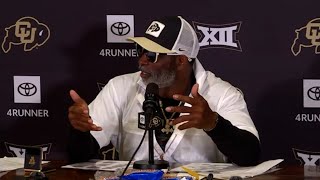 Deion Sanders shuts down CBS Denver Post reporters questions at press conference [upl. by Derfiniw774]