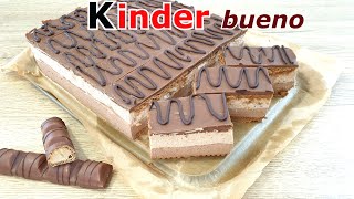 Przepyszne ciasto Kinder Bueno 👌 łatwe i szybkie czekoladowe ciasto bez pieczenia 👍 idealne do kawy [upl. by Cran]