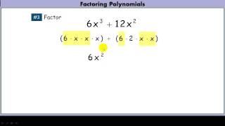 Factoring a GCF out of a polynomial [upl. by Ennahgem]