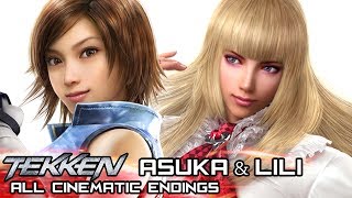 ASUKA amp LILI  All Cinematic Endings in TEKKEN Series 20042017 [upl. by Airetahs]