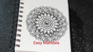 Mandala Art For Beginners  EasyMandala59 [upl. by Alleris97]