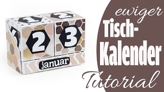 Tutorial Ewiger Tischkalender  Perpetual Calendar aus Papier  DEUTSCH [upl. by Avehstab]