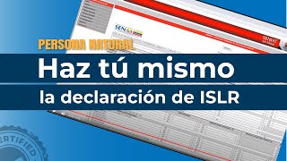 Paso a paso para hacer la declaración del ISLR persona natural bajo relación de dependencia [upl. by Dorsman118]