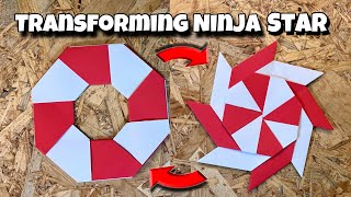 “How to Make a Transforming Paper Ninja Star Shuriken  Easy Origami Tutorial” [upl. by Simon]