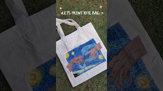 Tote bag painting shortvideo youtubeshorts totebagpainting painting acrylicpainting [upl. by Hallett791]