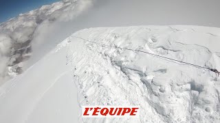 Les images de la GoPro de Andrzej Bargiel sur le K2  Adrénaline  Ski [upl. by Ellainad]