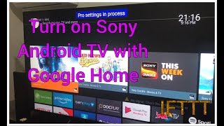 Turn on Sony Android TV Chromecast built in with Google Home turn off open apps and more [upl. by Kape]