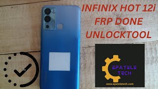 Infinix X665 Hot 12i FRP remove by Unlocktool Done [upl. by Reiko540]