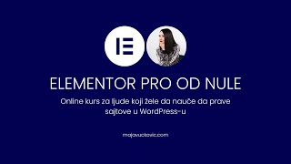 Poziv na WordPress kurs ELEMENTOR PRO OD NULE [upl. by Navar757]