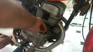 Honda CD200 Roadmaster Engine Oil Change [upl. by Eednar501]