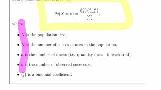 Hypergeometric Distribution  Worked Example [upl. by Tybie]