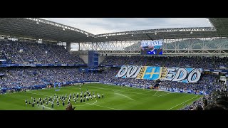 Real Oviedo vs RCD Espanyol Ida final playoff ascenso 20232024 Himno Asturias gaitas y Melendi [upl. by Anoi]