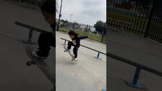 4yr Ollie 🛹 local skatepark dad son sk8 new skateboard shorts video reels skateboarding [upl. by Hgielrac]