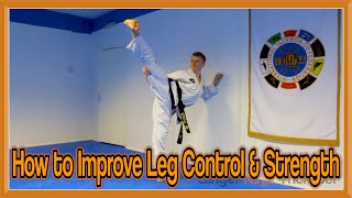 Taekwondo Kicking Drills  Kicking Control and Leg Strength  GNT Tutorial [upl. by Adnarym942]