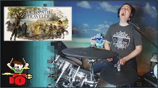 Octopath Traveler  Battle II On Drums  The8BitDrummer [upl. by Lubin]