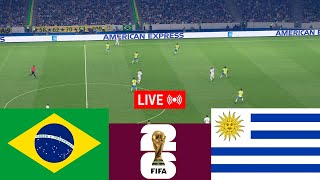 LIVE Brazil vs Uruguay 2026 World Cup qualifiers Full match  Video game simulation [upl. by Marriott454]