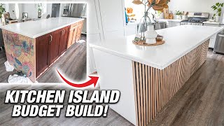 DIY Kitchen Island Budget Build Makeover EASY How To [upl. by Shreeves]