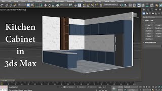 Kitchen Design in 3ds Max  Create Cabinets very easy  3d Modeling  kitchen cabinet modeling [upl. by Kirshbaum747]