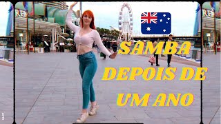 gringa australiana  aprendendo samba  um ano depois [upl. by Linell291]