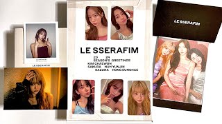 LE SSERAFIM SEASON’S GREETINGS 2024 UNBOXING [upl. by Aholla287]