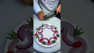 Dishes UsefulContentCreationProjectLearn How to Onion and Cucumber 🥒 Make Carving cutting design [upl. by Yramesor935]