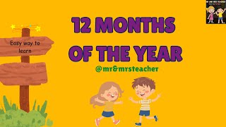 Moths of the Year12Months of the Year with spelling Learning videos for Kids monthsoftheyear [upl. by Naihr]