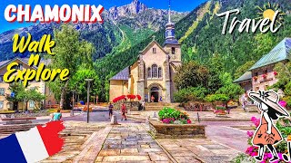 Chamonix 🇫🇷 🌞 Most Beautiful Places in France 🌷 Breathtaking Mont Blanc Massif 🌻 Walking Tour [upl. by Kcirderf]