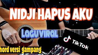 kunci gitar hapus aku nidji  TUTORIAL CHORD VERSI GAMPANG [upl. by Reagan]