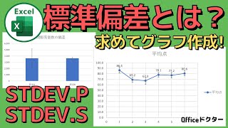 エクセルで標準偏差の求め方と棒グラフや散布図で表現する方法を解説！【Excel】 [upl. by Funk]