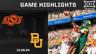 Oklahoma State vs Baylor Highlights  2024 Big 12 Football [upl. by Aisatna]