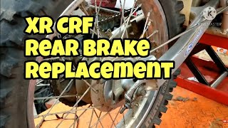 Honda XR100 CRF100 rear brake replacement [upl. by Dempstor]