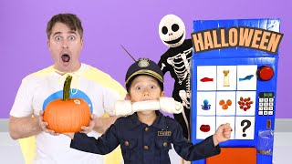 Halloween Vending Machine  Pretend Play Spooky Stories by Papa Joel’s English [upl. by Naehs]