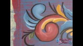 Rosemaling How To Pintura en Madera  Pintura Facil Para Ti [upl. by Notwal881]