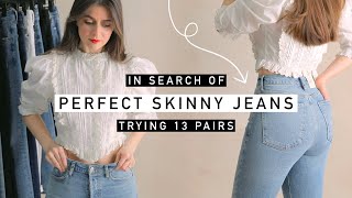 Testing Skinny Jeans As A Petite Tryon amp Review Everlane Abercrombie AGOLDE [upl. by Kramlich]