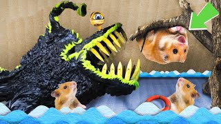 🐹BIG JAWS HAMSTER MAZE with TRAPS 😱Obstacle Course😱  BONUS  Awesome Hamster Escape [upl. by Sualkin]