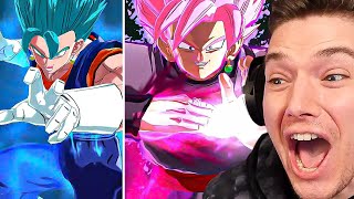 NEW Transforming LF Vegito Blue amp Rose Goku Black REACTION on Dragon Ball Legends Festival 2024 [upl. by Neik]