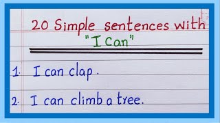 quotI Canquot Sentences  in English  Simple Sentences with quotI Canquot  20 sentences [upl. by Jacinto]