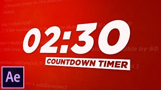 Countdown Timer  Easy After Effects Tutorial [upl. by Adirem]