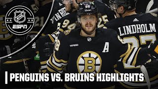 Pittsburgh Penguins vs Boston Bruins  Full Game Highlights  NHL on ESPN [upl. by Arenahs342]