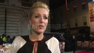 INTERVIEW Gillian Anderson at Viceroys House  UK Premiere [upl. by Eyeleen550]