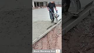 Hard Working Day 287 Concrete Leveling Vibrating Machine [upl. by Adlai971]