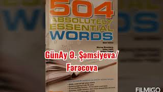 504 Absolutely Essential WordsLesson 14  GünAy Ə Şəmsiyeva Fərəcova [upl. by Willock]