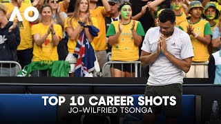 JoWilfried Tsonga Top 10 Career Shots  Australian Open [upl. by Nayrda]